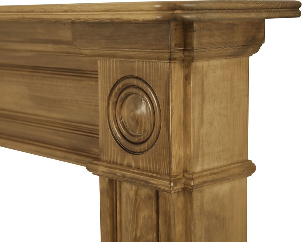 Carron Derry Solid Pine Fireplace Surround in Waxed Pine