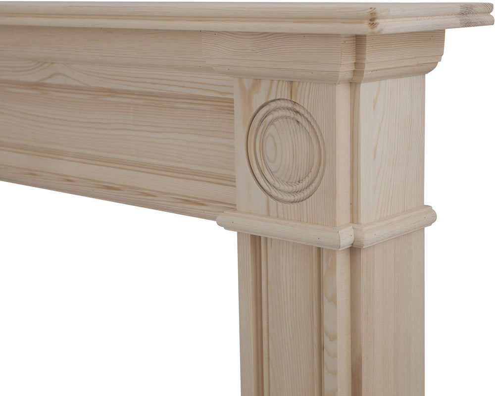 Carron Derry Solid Pine Fireplace Surround in Waxed Pine