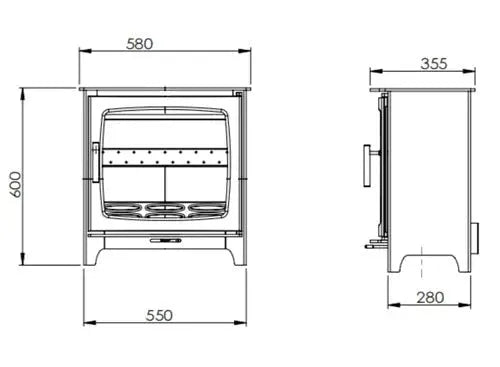 Carron ECO Revolution Wood Burning Stove 8kW - Stove - Ice Cold Spice |