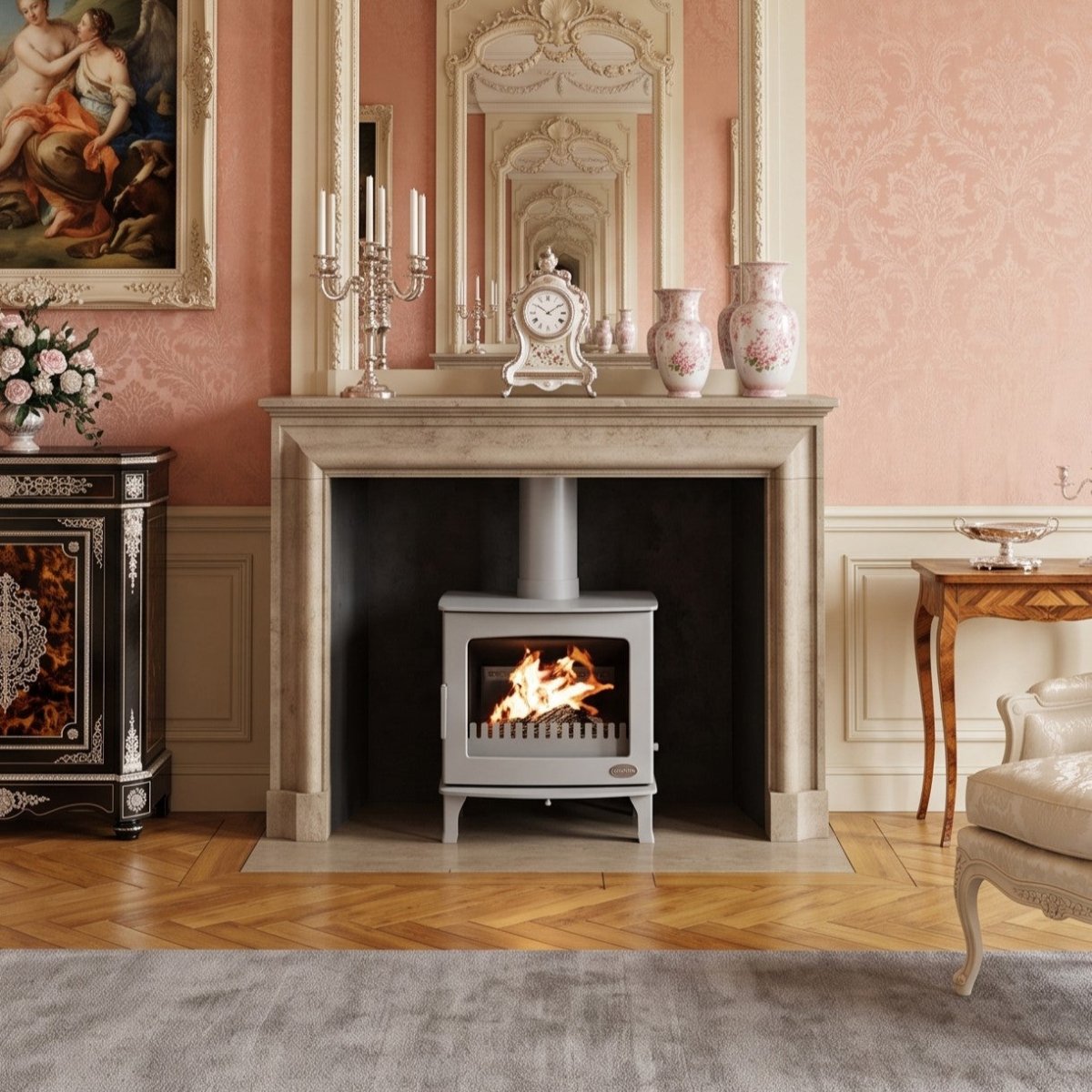 Carron ECO Wood Burning Stove 5kW in Antique Enamel