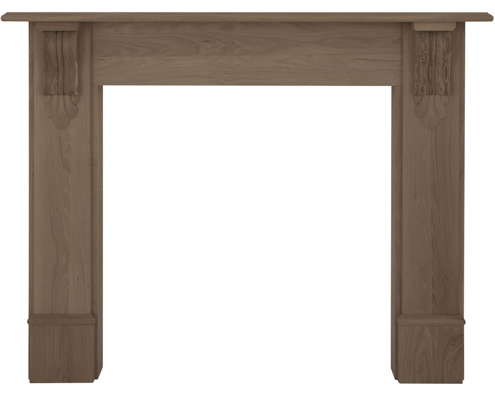 Carron Edinburgh Corbel Solid Oak Fireplace Surround in Waxed Oak