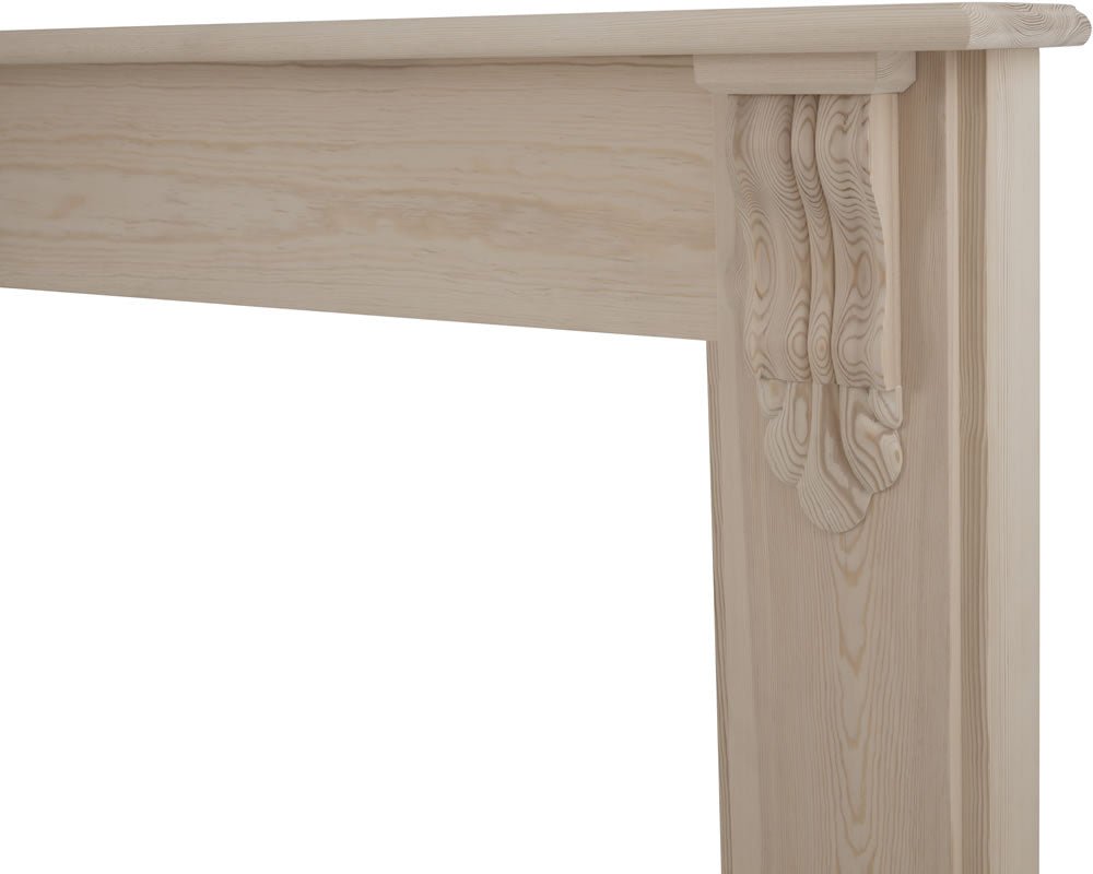 Carron Edinburgh Corbel Solid Oak Fireplace Surround in Waxed Oak
