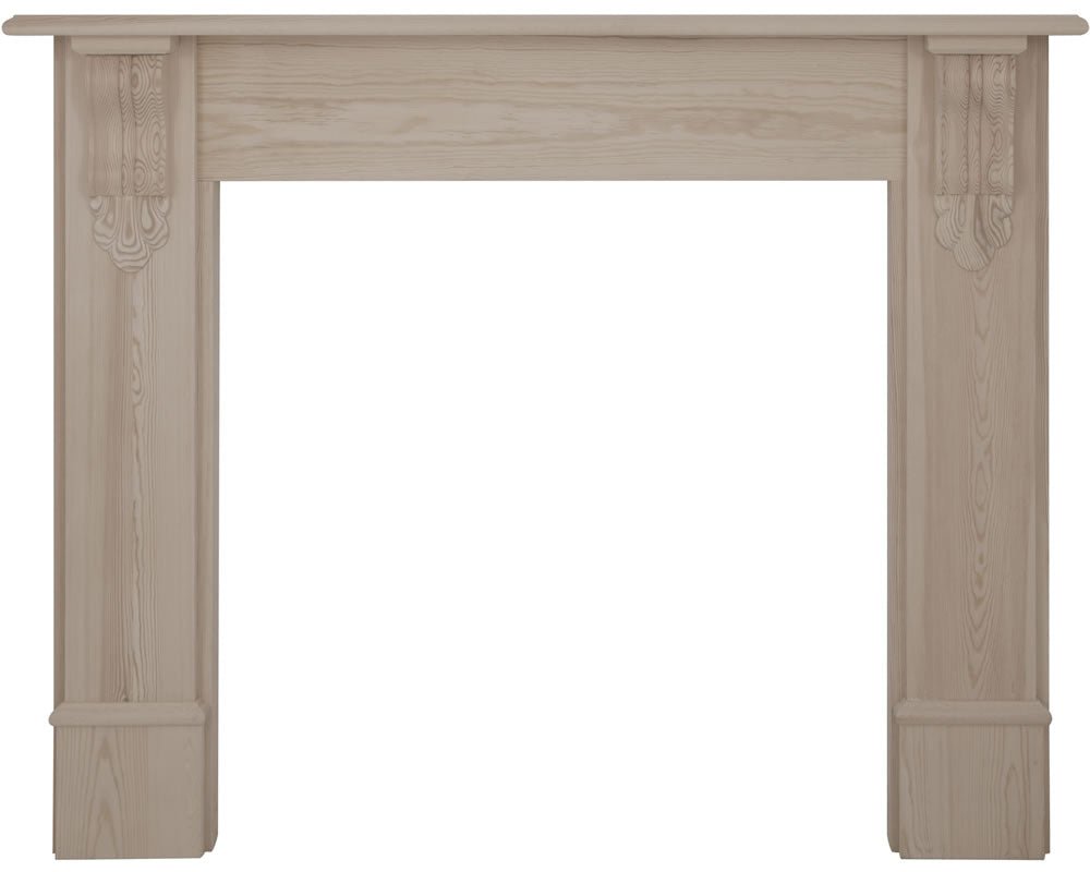 Carron Edinburgh Corbel Solid Pine Fireplace Surround in Unwaxed Pine