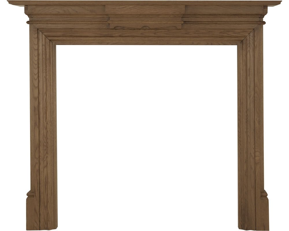 Carron Grand Solid Oak Fireplace Surround in Waxed Oak