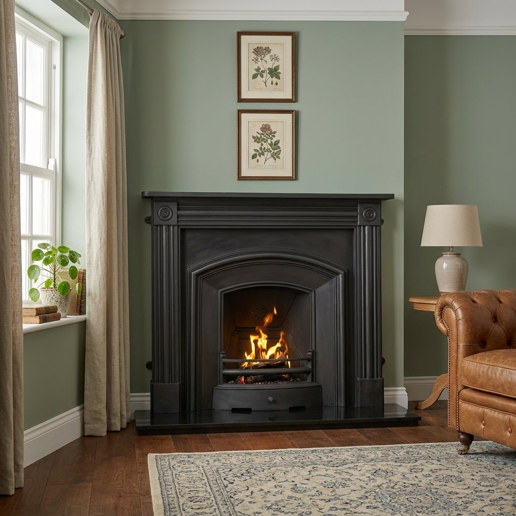 Carron London Plate Cast Iron Fireplace Surround in Black