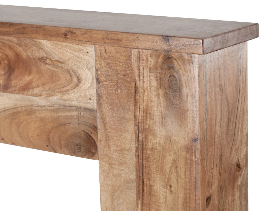 Carron New England Natural Solid Acacia Fireplace Surround in Natural Acacia