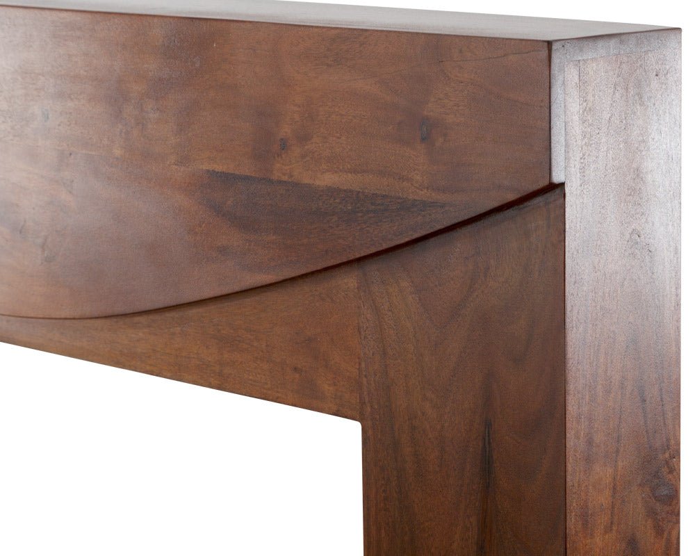 Carron New Hampshire Solid Acacia Fireplace Surround in Dark Lacquered Acacia