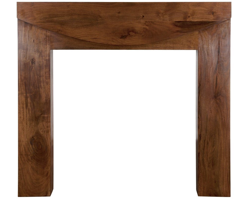 Carron New Hampshire Solid Acacia Fireplace Surround in Dark Lacquered Acacia