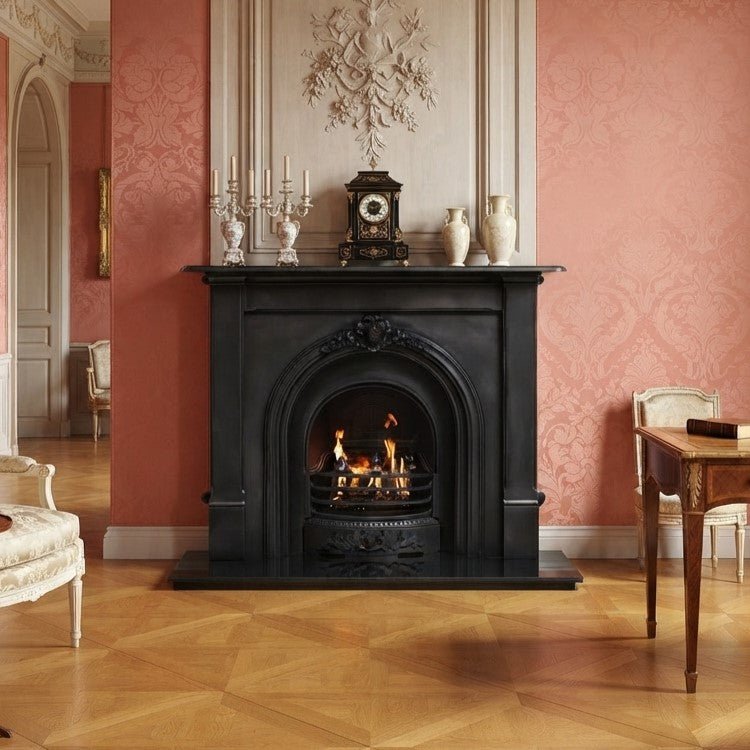 Carron Prince Cast Iron Fireplace Surround in Black