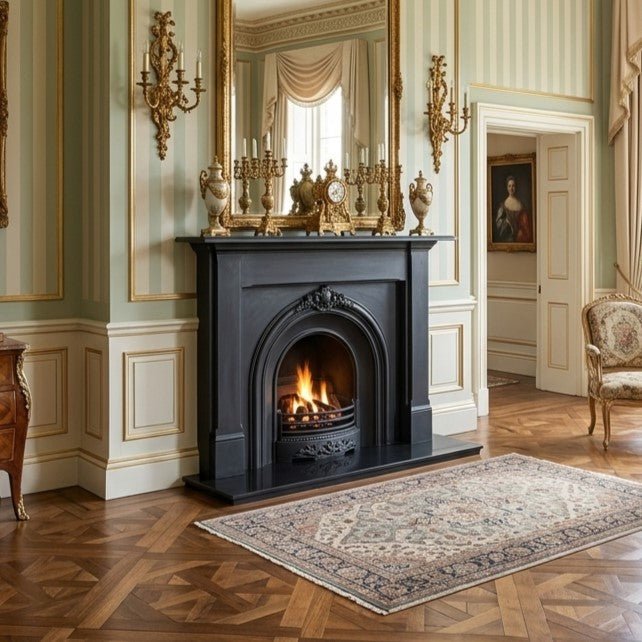 Carron Prince Cast Iron Fireplace Surround in Black