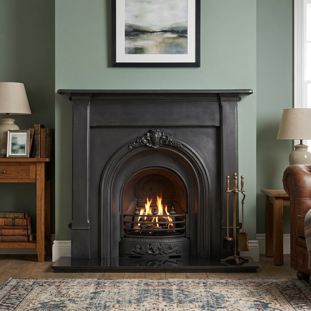 Carron Prince Cast Iron Fireplace Surround in Black
