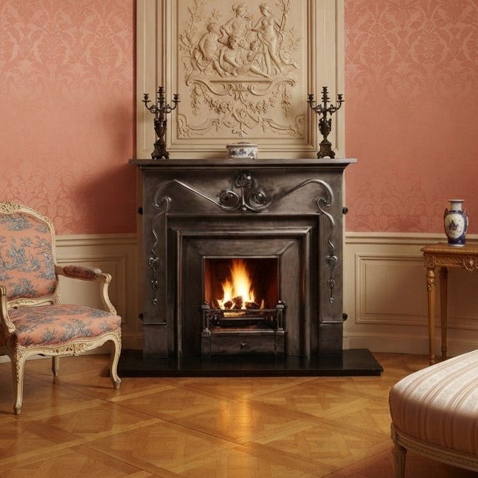 Carron Royal Cast Iron Fireplace Surround in Black