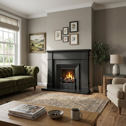 Carron Royal Cast Iron Fireplace Surround in Black