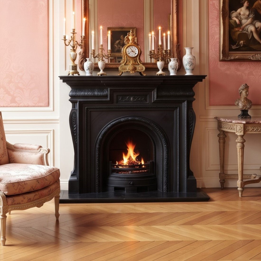 Carron Scotia Cast Iron Fireplace Surround in Black
