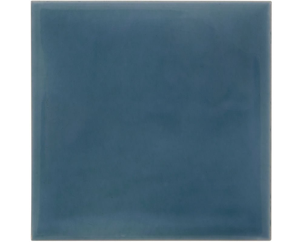 Carron Set of 10 Plain Ceramic Glaze Fireplace Tiles in Plain Sky Blue