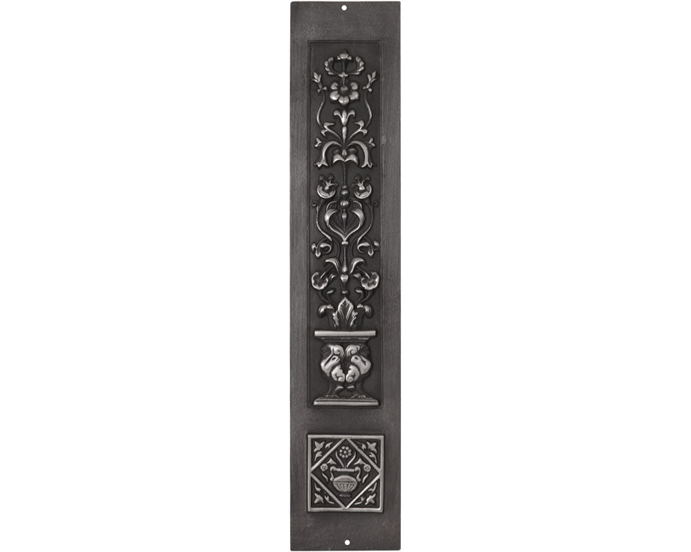 Carron Set of 2 Flower Cast Iron Panels - Highlight Polish Fireplace Tiles in H765 x W155