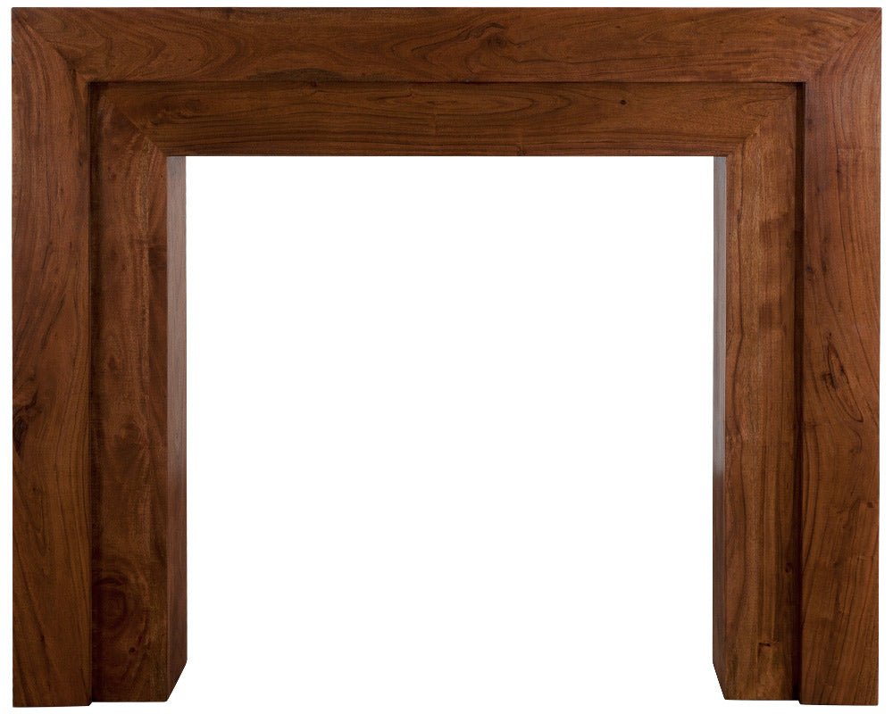Carron Vermont Solid Acacia Fireplace Surround in Dark Lacquered Acacia
