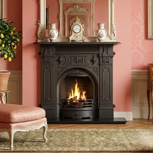 Carron Victorian Cast Iron Fireplace Surround in Black
