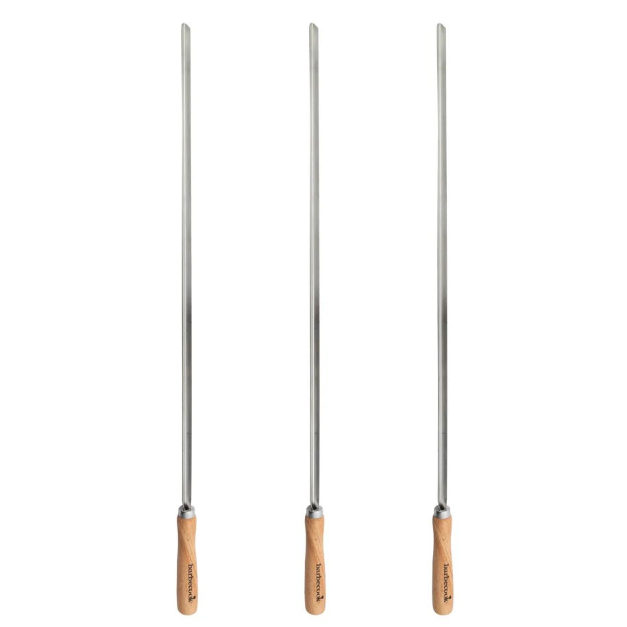 Barbecook Set of 3 XL Skewers - outdoor grill - Ice Cold Spice | Steel & Brown