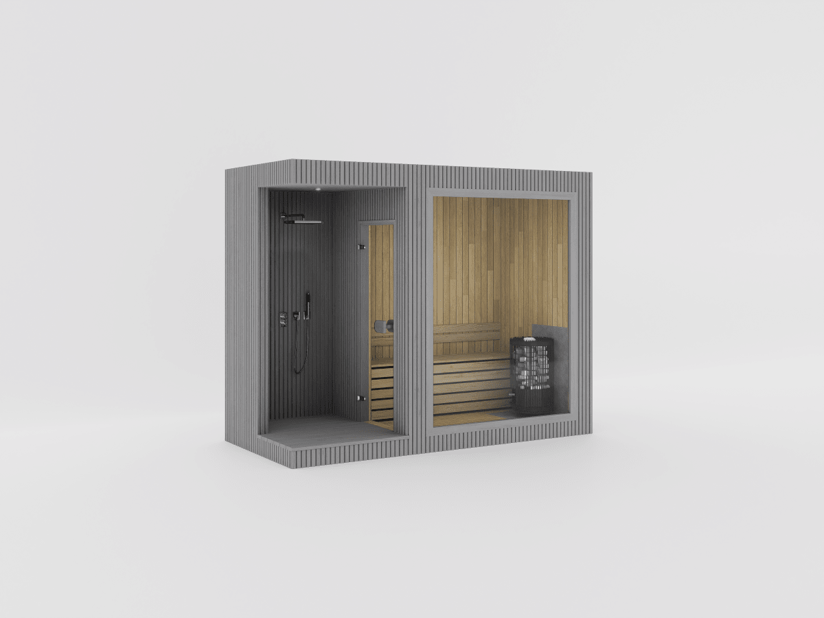 Celsium Jonas Mini With Shower Area Outdoor Sauna in