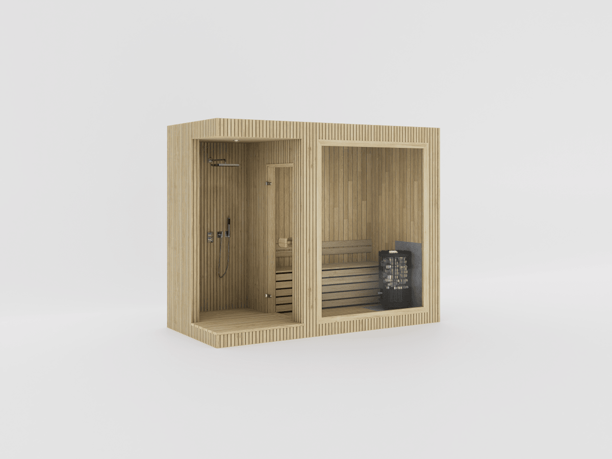 Celsium Jonas Mini With Shower Area Outdoor Sauna in