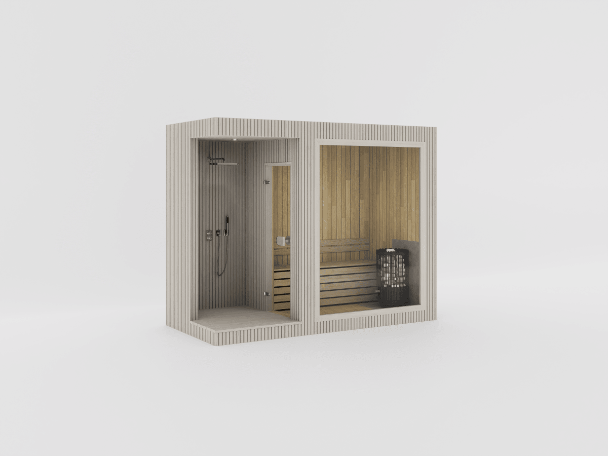Celsium Jonas Mini With Shower Area Outdoor Sauna in