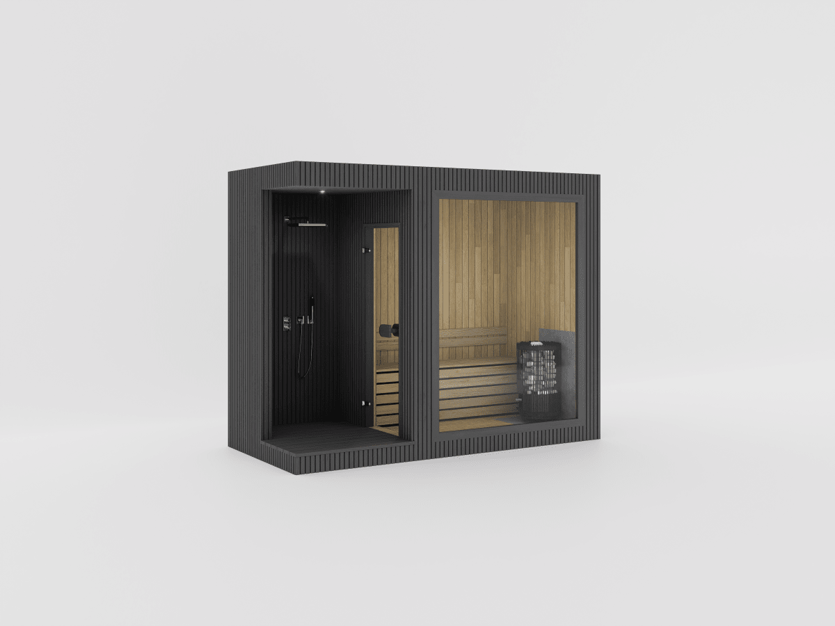 Celsium Jonas Mini With Shower Area Outdoor Sauna in