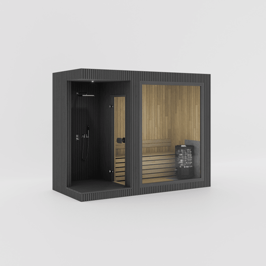 Celsium Jonas Mini With Shower Area Outdoor Sauna in