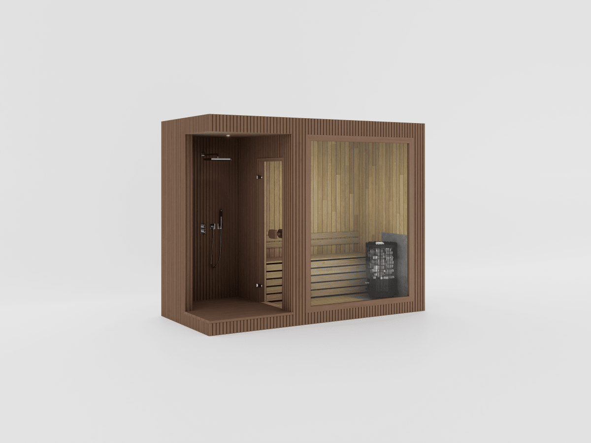 Celsium Jonas Mini With Shower Area Outdoor Sauna in