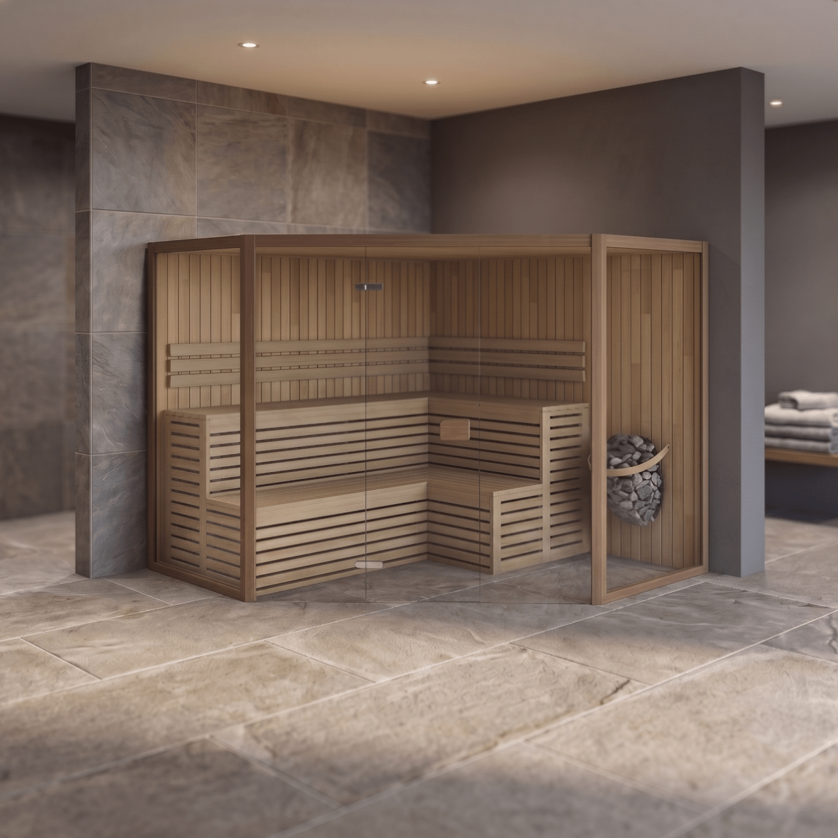 Celsium Tyra Corner Indoor Sauna in