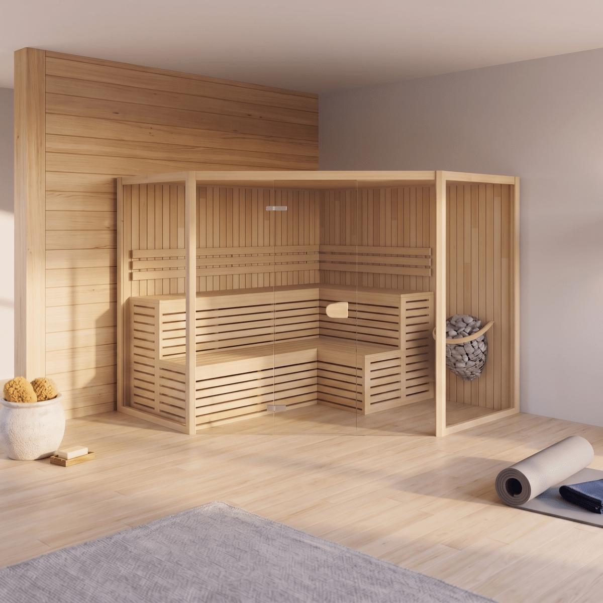 Celsium Tyra Corner Indoor Sauna in