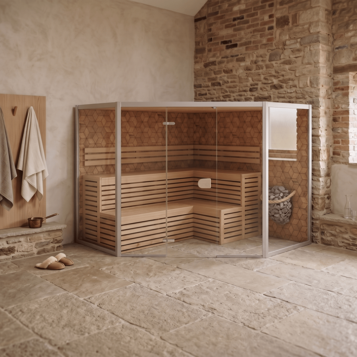 Celsium Tyra Corner Indoor Sauna in