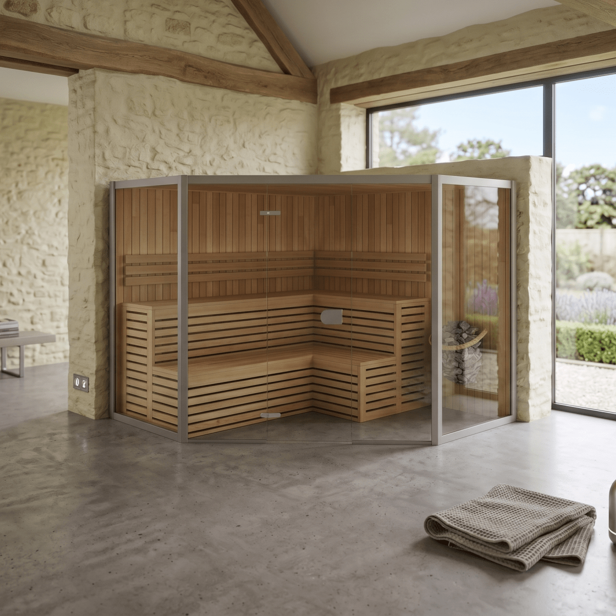 Celsium Tyra Corner Indoor Sauna in