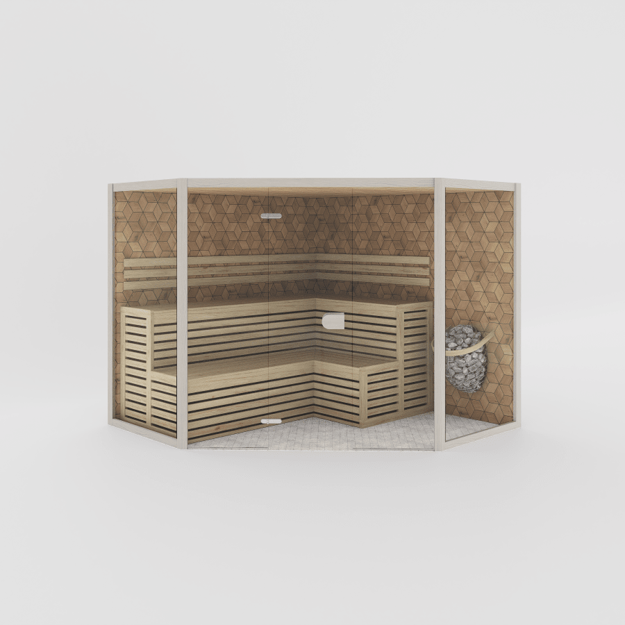 Celsium Tyra Cornered Indoor Sauna in