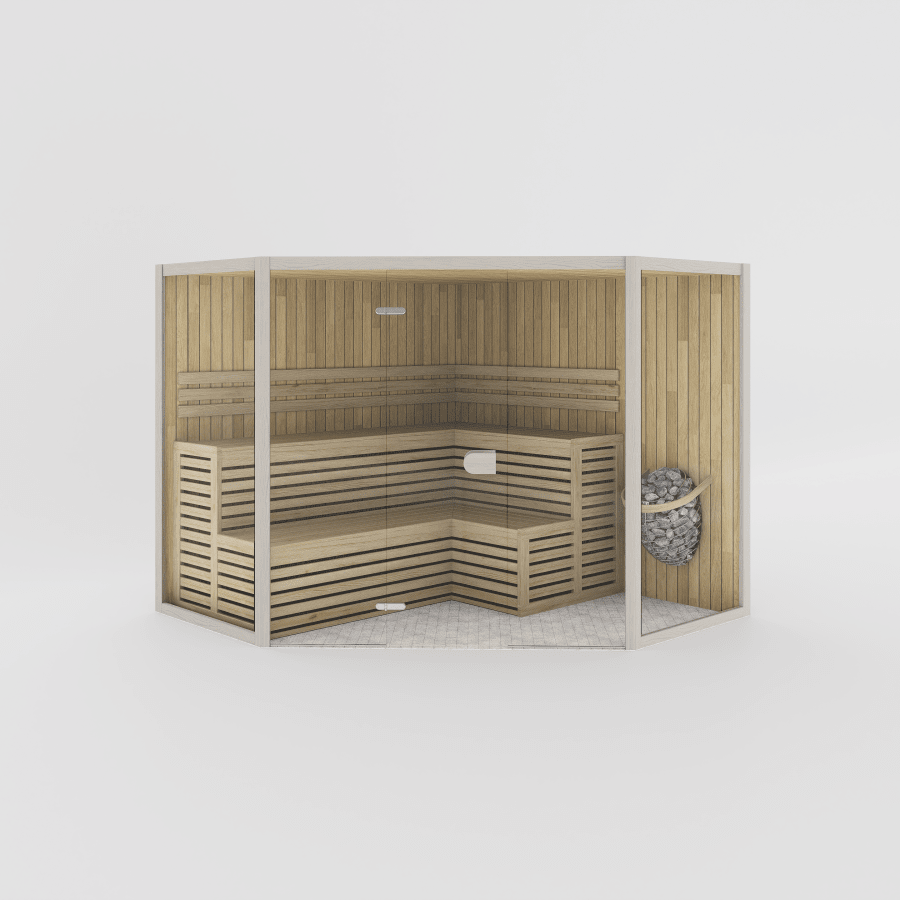 Celsium Tyra Cornered Indoor Sauna in
