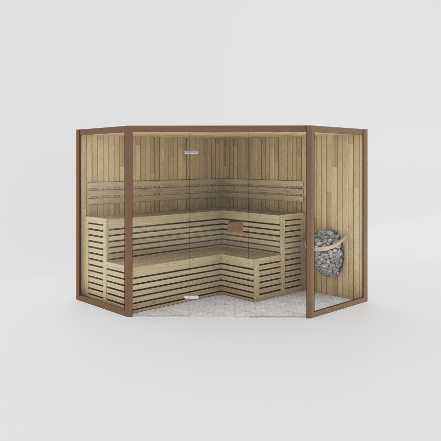 Celsium Tyra Cornered Indoor Sauna in
