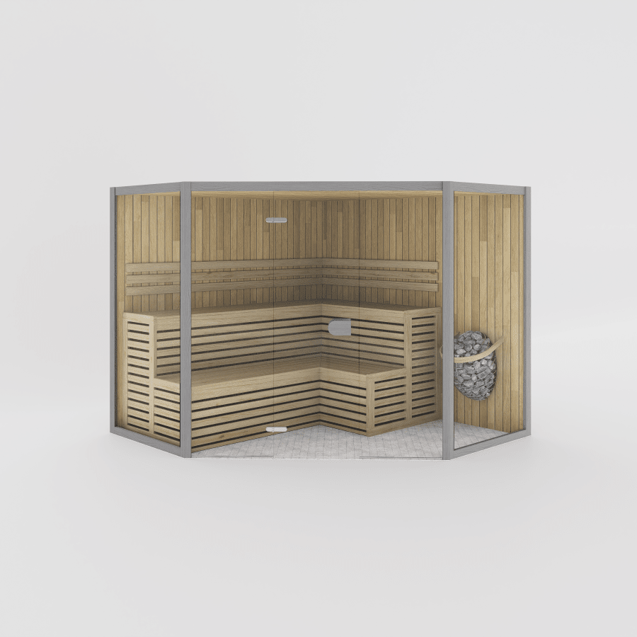 Celsium Tyra Cornered Indoor Sauna in