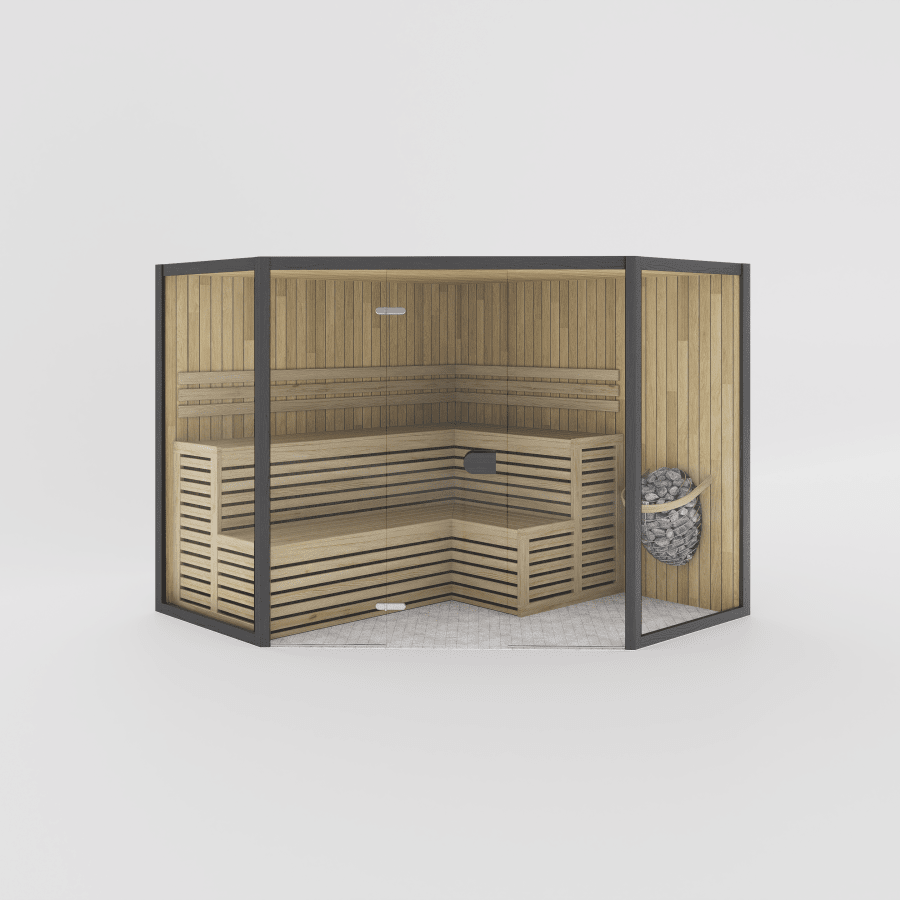 Celsium Tyra Cornered Indoor Sauna in