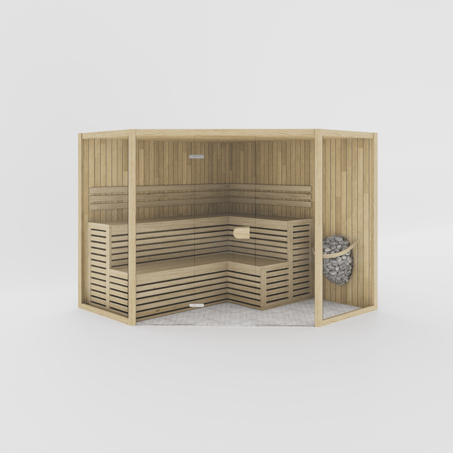 Celsium Tyra Cornered Indoor Sauna in