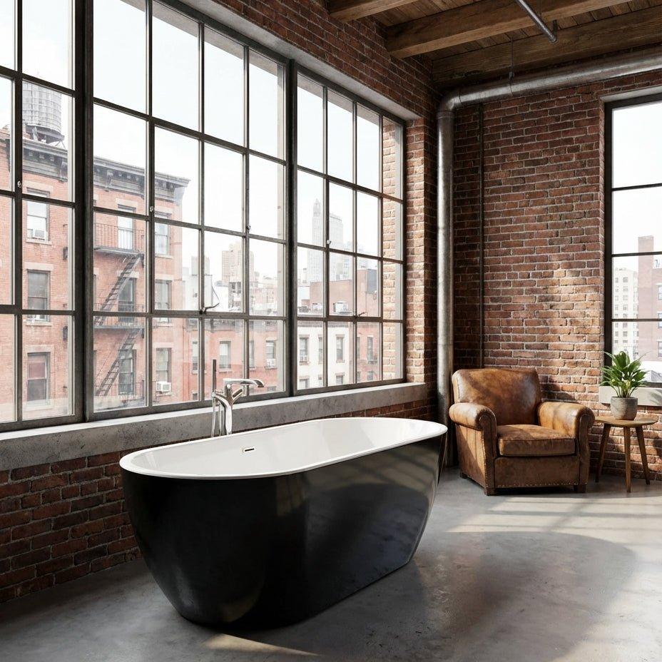 Charlotte Edwards Belgravia Double Ended Oval Freestanding Bathtub in Gloss Black
