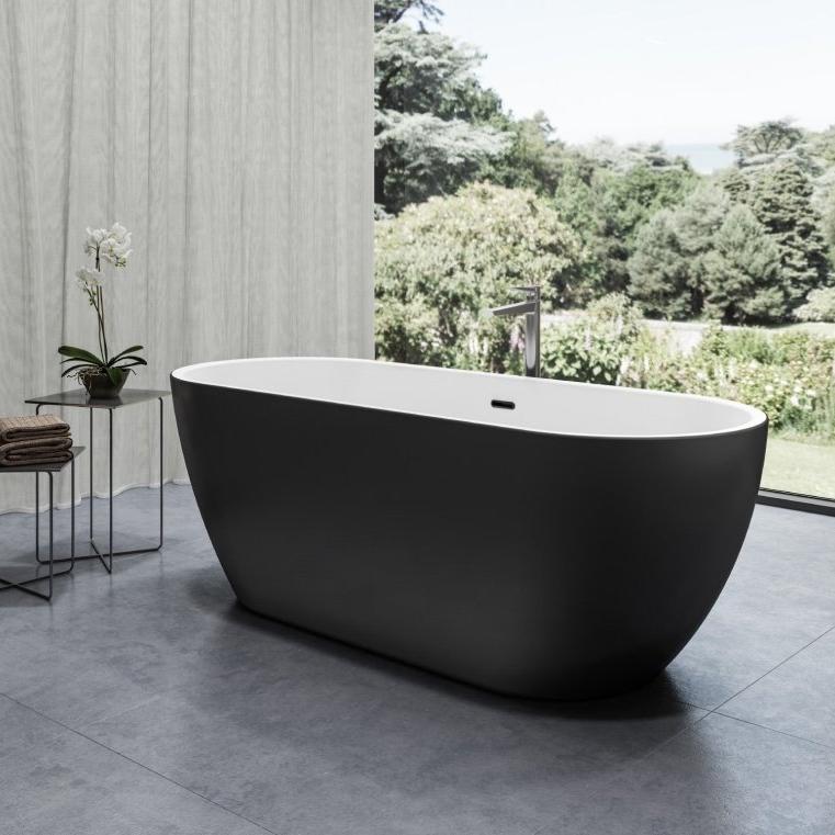 Charlotte Edwards Belgravia Double Ended Oval Freestanding Bathtub in Gloss White