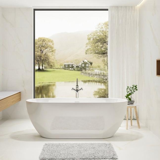 Charlotte Edwards Belgravia Double Ended Oval Freestanding Bathtub in Matt Black
