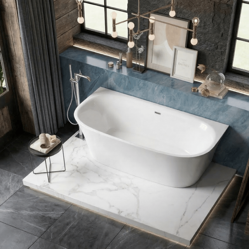 Charlotte Edwards Carme Oval Freestanding Bathtub in Gloss White
