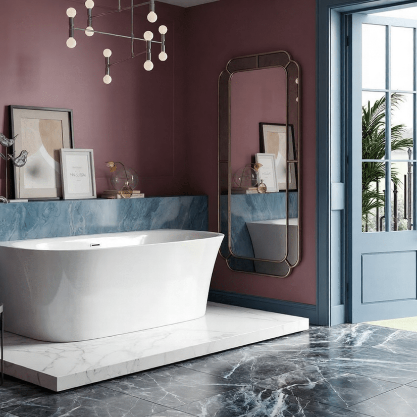 Charlotte Edwards Carme Oval Freestanding Bathtub in Gloss White