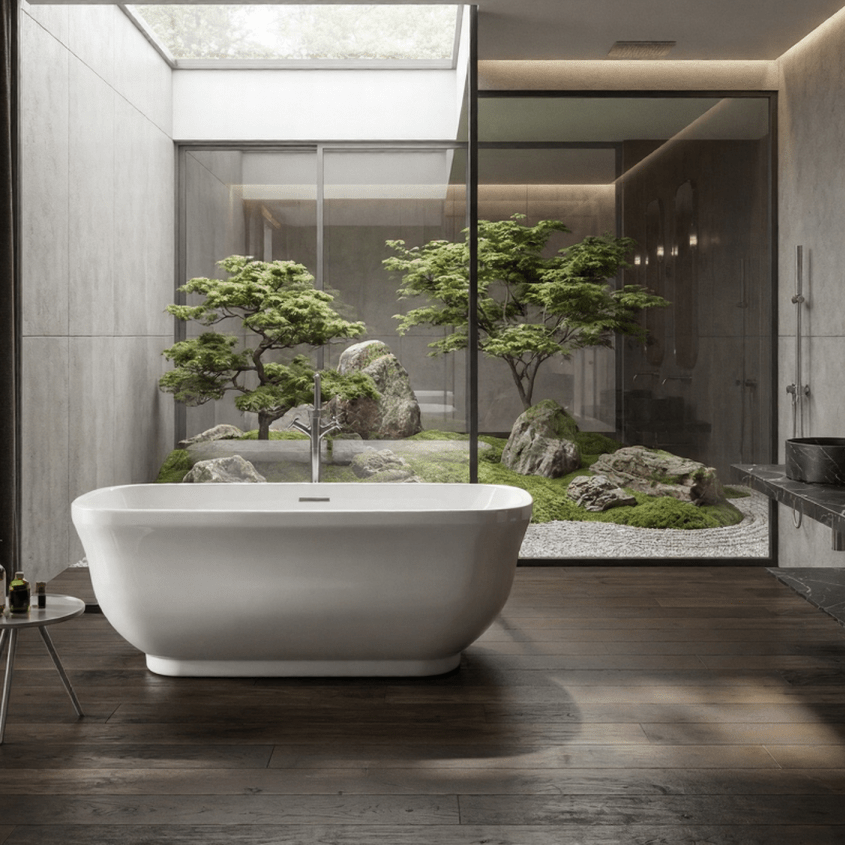 Charlotte Edwards Cyllene Oval Freestanding Bathtub in Gloss White