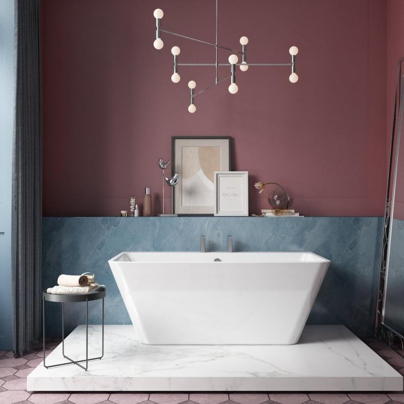 Charlotte Edwards Eris Rectangular Freestanding Bathtub in Gloss White