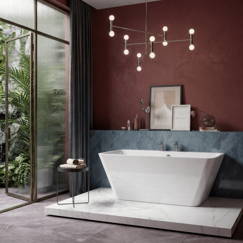 Charlotte Edwards Eris Rectangular Freestanding Bathtub in Gloss White