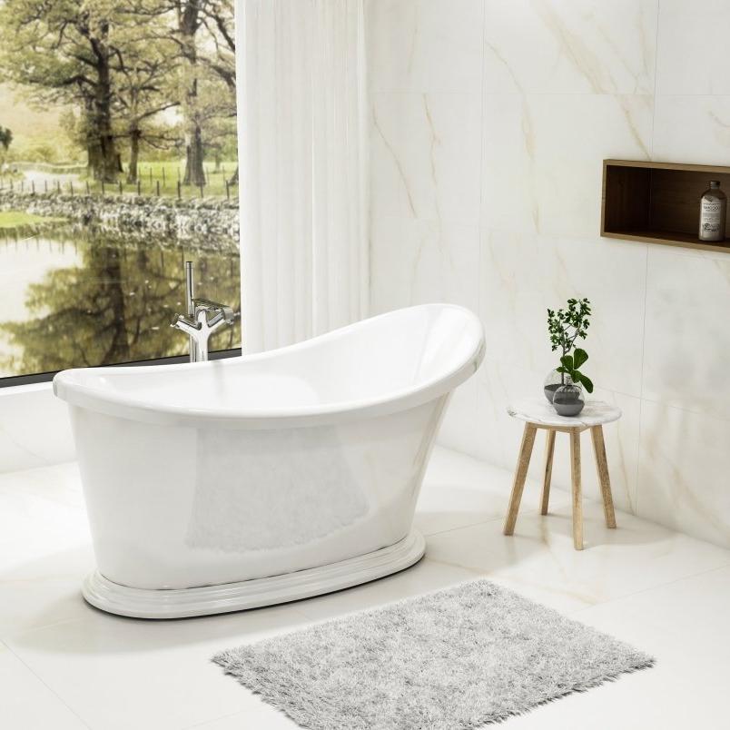 Charlotte Edwards Ersa Oval Freestanding Bathtub in Gloss White