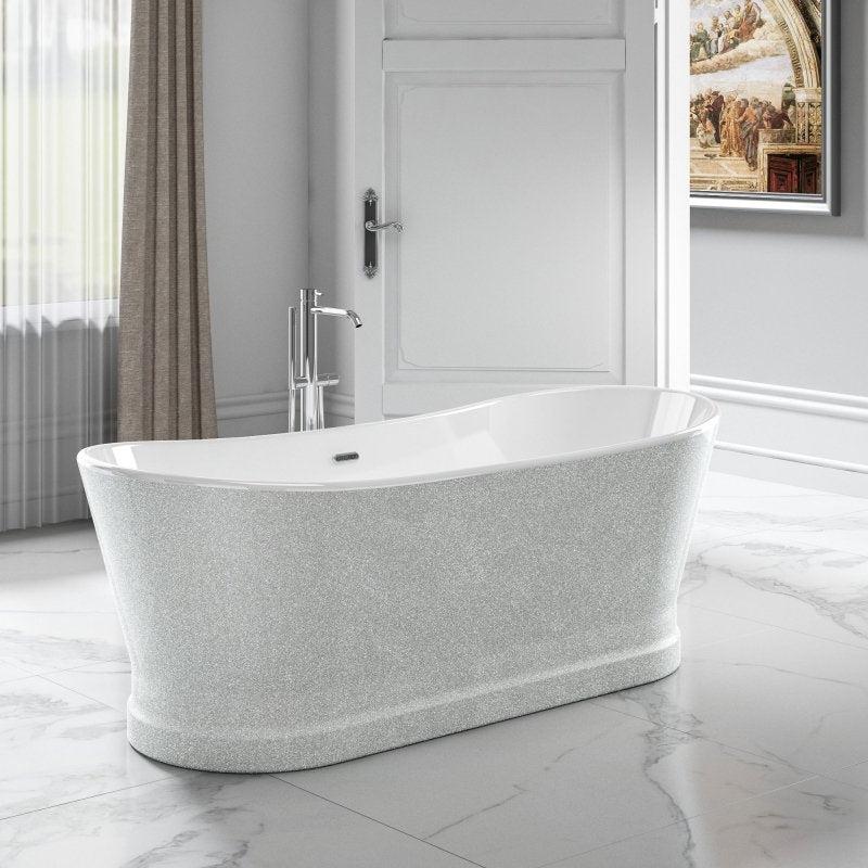 Charlotte Edwards Jupiter Oval Freestanding Bathtub in Matt Black