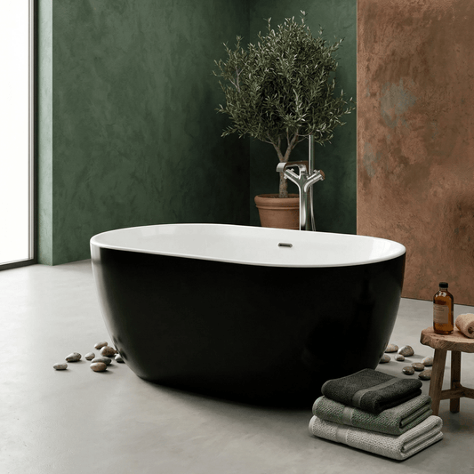 Charlotte Edwards Mayfair Oval Freestanding Bathtub in Gloss White